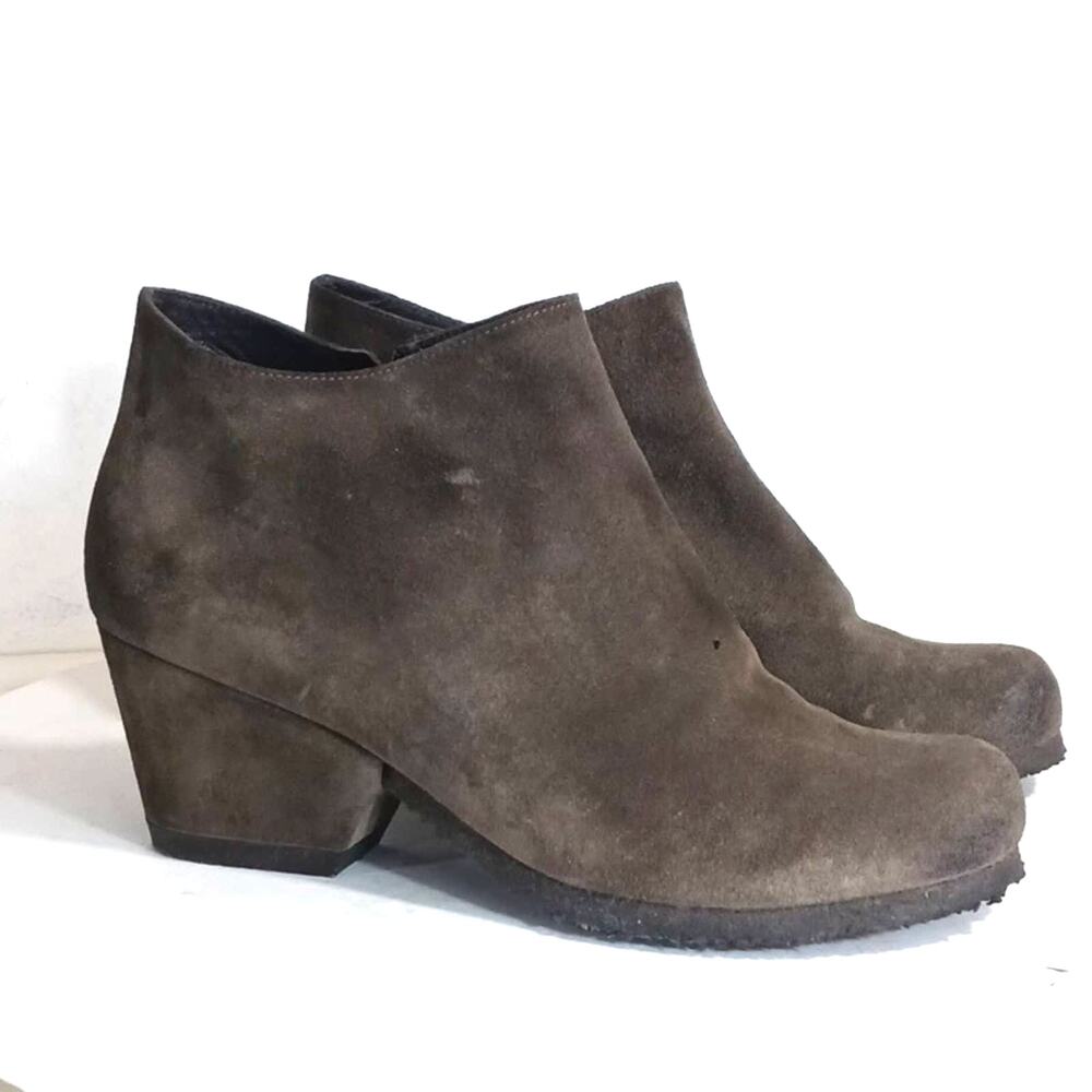 Audley London Taupe Brown Suede Ankle Boots sz 8